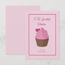 Klassrumsvalentinskort Hjärtkaka Kort