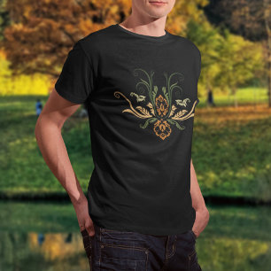 Klassskada geometrisk Flora med Grenar T Shirt