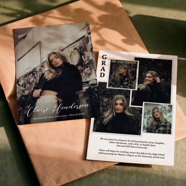 Klassskript - överlägg Foto Collage Studenten Meddelande (Skapare uppladdad)