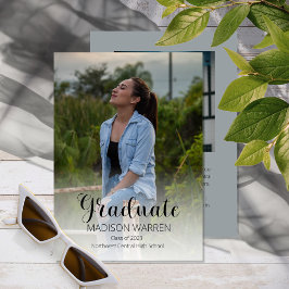 Klassskript Student 2 Photo Studenten Grått Inbjudningar