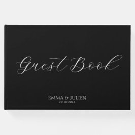 Klasssvart-vita gäst bokar i bröllop gästböcker