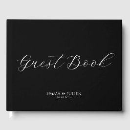 Klasssvart-vita gäst bokar i bröllop gästböcker