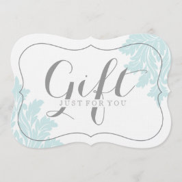 Klassy Anpassade Damask Gift-certifikat