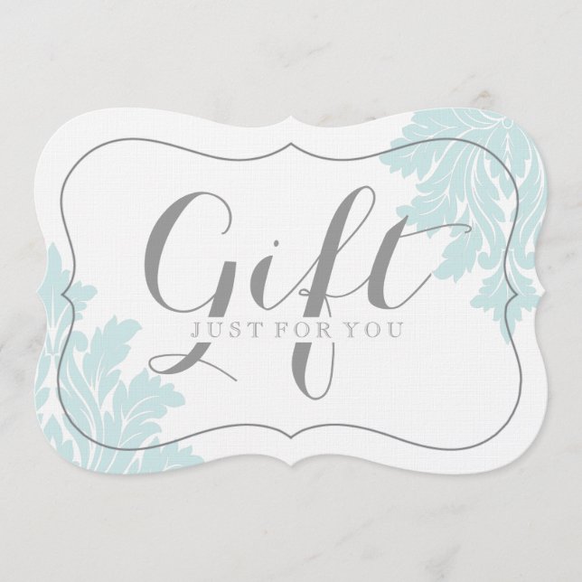 Klassy Anpassade Damask Gift-certifikat (Framsida)