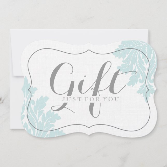 Klassy Anpassade Damask Gift-certifikat (Framsida)