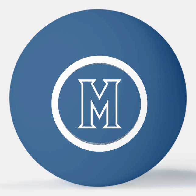 KLASSY BLUE MARBLE LOOK MED INITIAL PINGISBOLL (Framsidan)