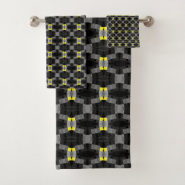 Klassy Bold Grått Gult Black Abstrakt Modern Chic