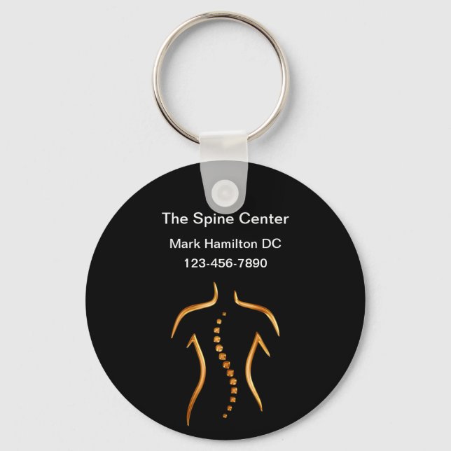 Klassy Chiropractor Business Promotional Keychains Nyckelring (Framsida)