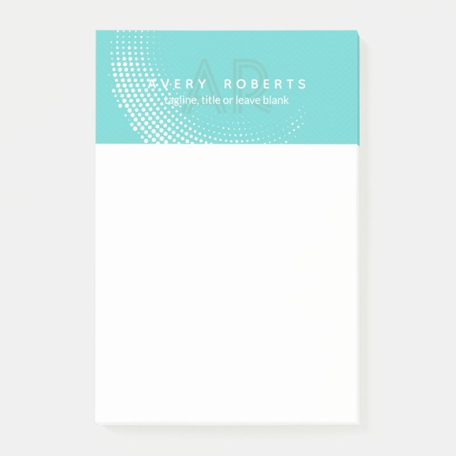 Klassy cyan Elegant lyxur Post-it Block (Framsida)