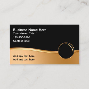 Klassy Glossy Modern Business Guld Tone Visitkort