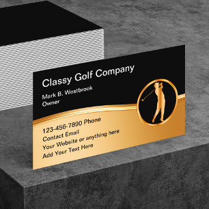 Klassy Golf Theme Modern Affärskort Visitkort