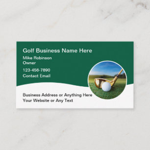 Klassy Golf Theme Modern Affärskort Visitkort