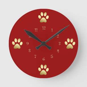 Klassy Hund Wall Clocks Rund Klocka