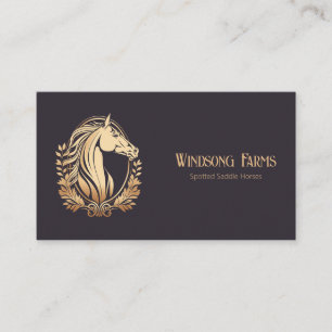 Klassy Modern Anpassningsbar Horse Farm Equine Visitkort