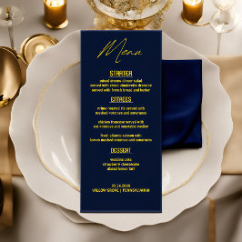 Klassy Modern Bröllop Menu - Savor the Flavors Meny