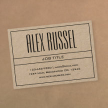 Klassy Modern Professionell Black på Kraft Papper