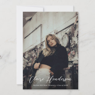 Klassy Mörk grönt Photo Collage Studenten Meddelande