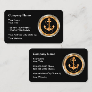 Klassy Nautical Anchor Dubbla Side Visitkort