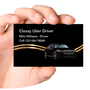 Klassy Oberoende Uber Ride Driver Visitkort