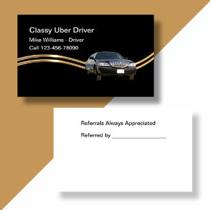 Klassy Oberoende Uber Ride-drivrutin ny Visitkort
