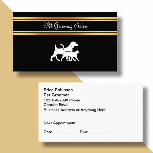 Klassy Pet Grooming Möte Affärskort Visitkort (Skapare uppladdad)
