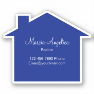 Klassy Real Gods Sticker etikett Blue House Shape
