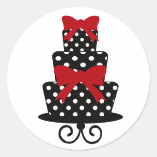 Klassy Red & Black Stickers Runt Klistermärke