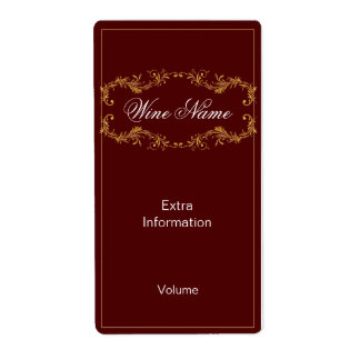 Klassy Red Vin-etikett Fraktsedel