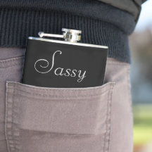Klassy Sassy Girl Text> Girly Hip Flasks