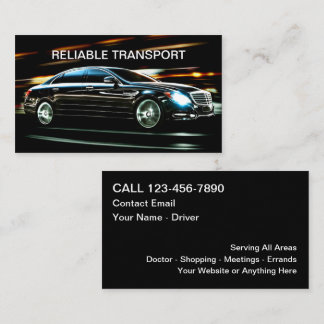 Klassy Taxi eller Uber Driver Transport Visitkort