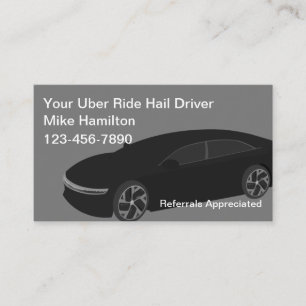 Klassy Uber Driver Ride Hailing Affärskort Visitkort