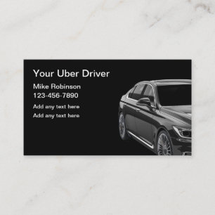 Klassy Uber Driver Ride Hailing Affärskort Visitkort