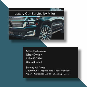 Klassy Uber Driver Theme Transport Visitkort