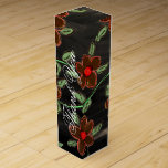 Klassy Vin Tack Gift Box Presentask För Vinflaska<br><div class="desc">Underbar för bröllop eller företagshändelser. Anpassa tack- och datumtexten,  eller så går det inte att ta bort texten. Vackra företagsförpackningar,  eller bröllopsförpackningar. Den svarta bakgrunden kan vara personlig till vilken färg som helst för att koordinera med händelsen.</div>