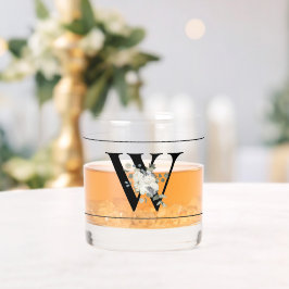 Klassy White Blommigt Decorative Initial W