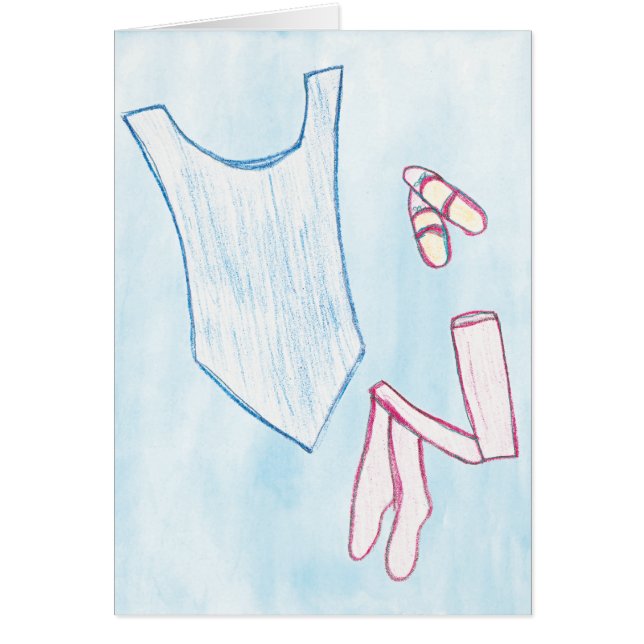 Klätt för att dansa konstkortet hälsningskort (Framsidan)