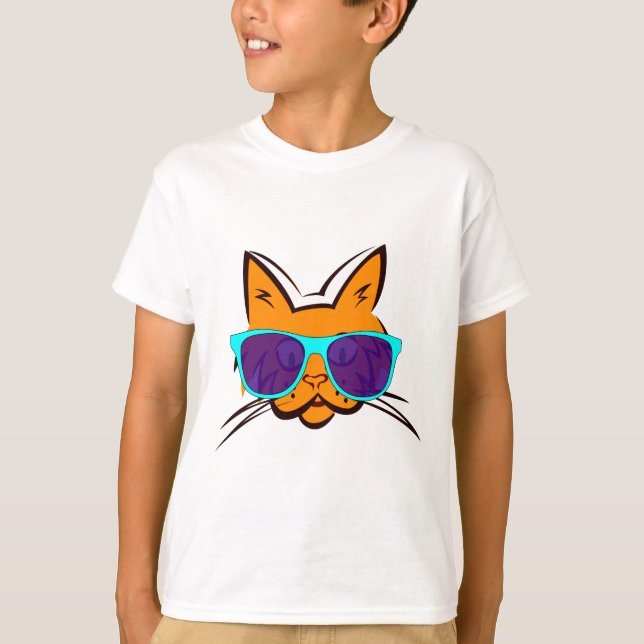 Klatt med solglasögon, roliga barn T-shirts (Framsida)