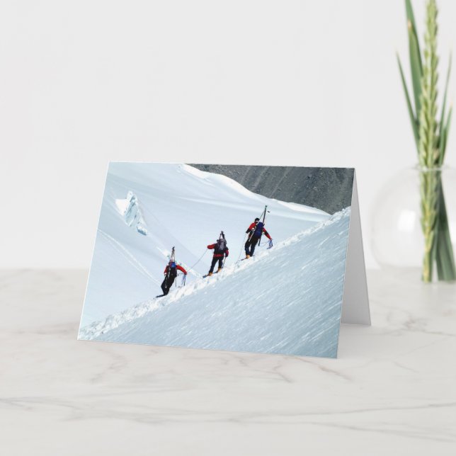Klättare, Mont Blanc, Frankrike Helgkort (Framsida)