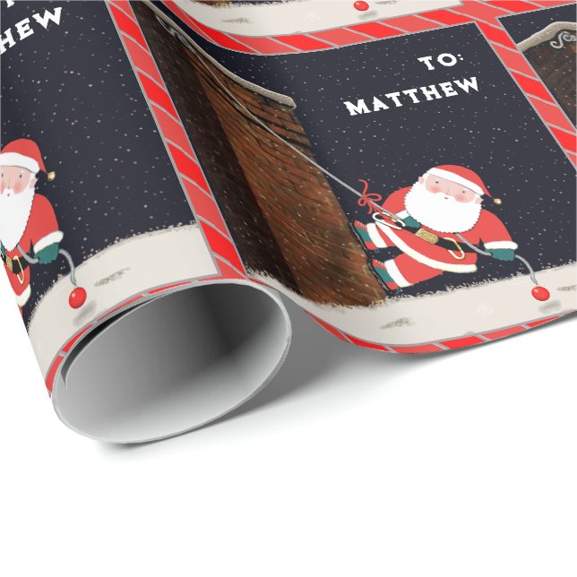 Klätterpresent Jul Klättergåva Presentpapper (Rullad Hörn)