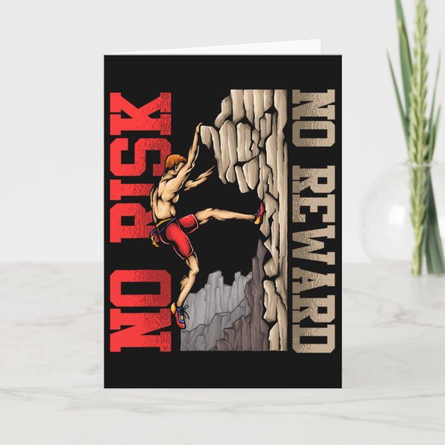 Klätterpresentidé Bouldering Klättrare  Kort (Framsida)