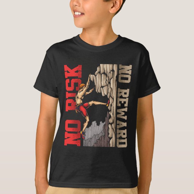 Klätterpresentidé Bouldering Klättrare  T Shirt (Framsida)