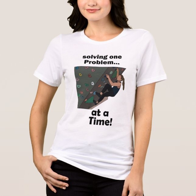 Klätterproblemlösare Bouldering Party T Shirt (Framsida)
