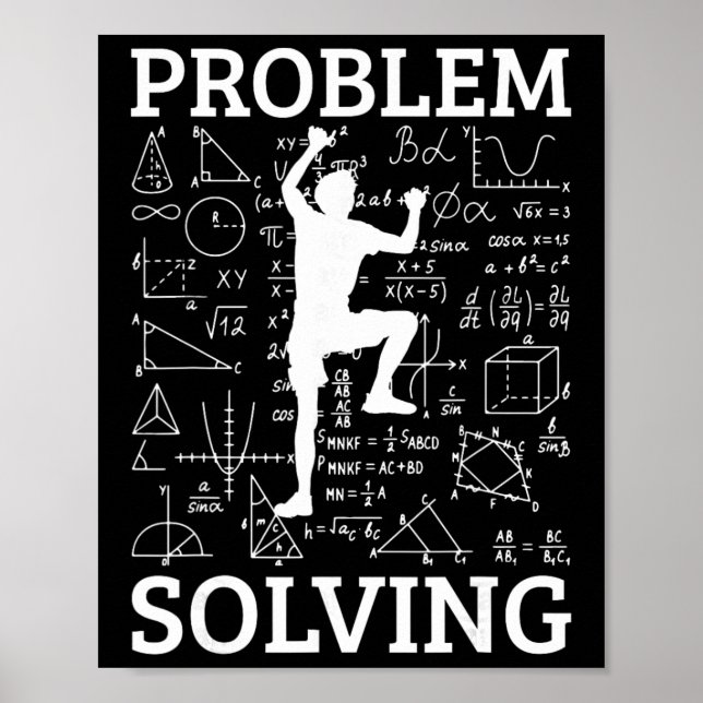 Klätterproblemlösning Klippklättrare Bouldering C Poster (Framsidan)