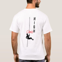 Klätterska höggradig silverhuettypografi t shirt