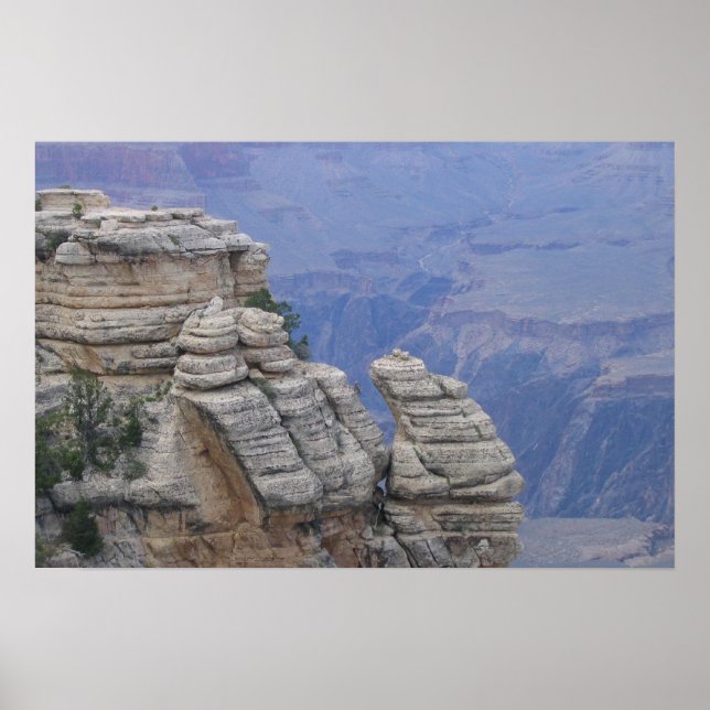 Klätterska Sten Ansikte vid Grand Canyon Poster (Framsidan)