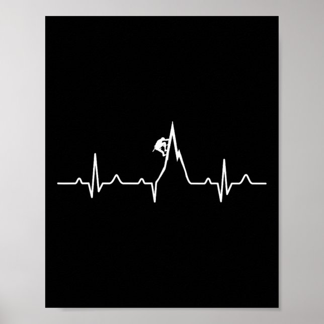 Klättertröja Mountain Heartbeat Present  Poster (Framsidan)