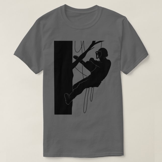 Klättning av Arborist Träd vid Träd T Shirt (Design framsida)