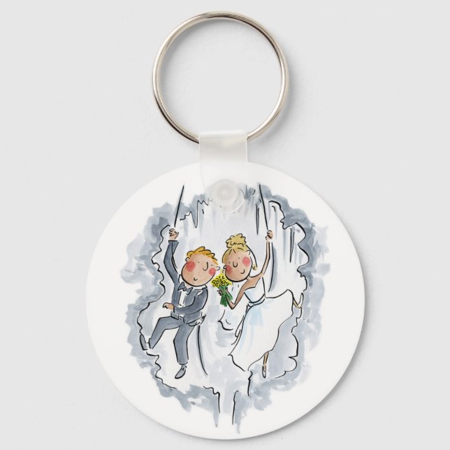 Klättning Bröllop par Nyckelring (Framsida)