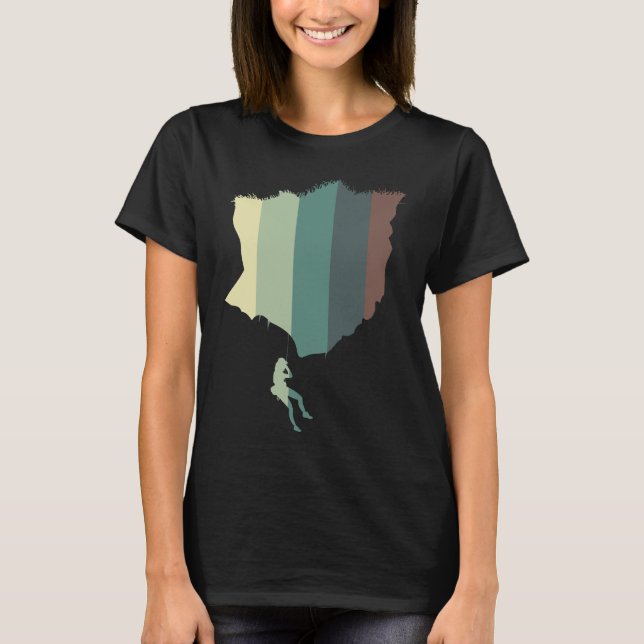 Klättning - Vintage Coola Flickans Sten T Shirt (Framsida)