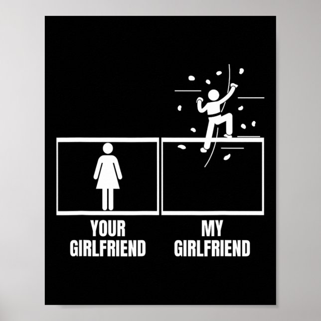 Klättpå väggen din flickvän min flickvän rolig  poster (Framsidan)